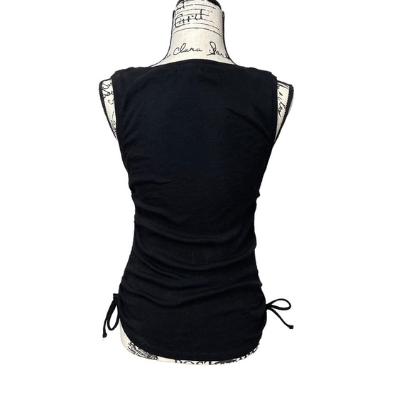 Good American Women's Rouched Tank Top Black Size 2 - Picture 9 of 13